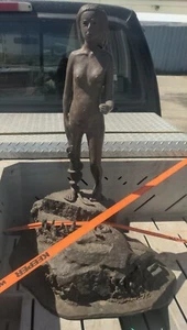 Large Beautiful Bronze Sculpture Rochefort (2002)1of6 Modernist Nude 100Lbs - Picture 1 of 5