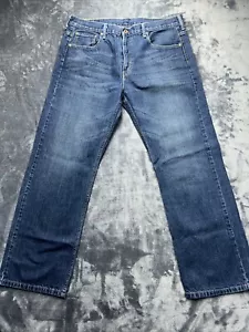 Levis Jeans Mens 36x32 Blue 569 Loose Straight American Dark Wash Denim - Picture 1 of 9