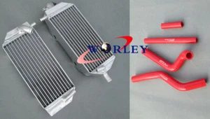 Tubo e radiatore in alluminio per Suzuki RM125 RM 125 2001-2008 02 03 04 05 06 07 ROSSO - Foto 1 di 7