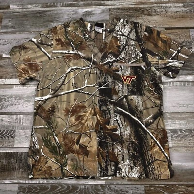 Women's Scrub Dudz top Small Virgina Tech hokies camo Nurse Medical - Image 1 of 4