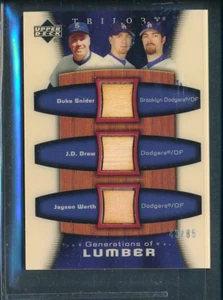 2005 Upper Deck Trilogy Lumber Triple GU Bat Relics #GEN-SDW: DUKE SNIDER /85 - Picture 1 of 2
