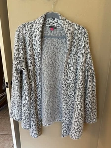 Vince Camuto Damen Strickjacke Leopardenmuster vorne offen meliert Gr. L - Bild 1 von 4