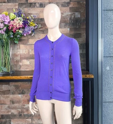 Dolce & Gabbana Auténtico Mini Cárdigan con Adorno de Cadena de Metal Talla 40IT Foto 1 de 4