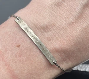 Sterling Silver Bar Bracelet 925 Coordinates Washington DC Custom Minimalist - Picture 1 of 8