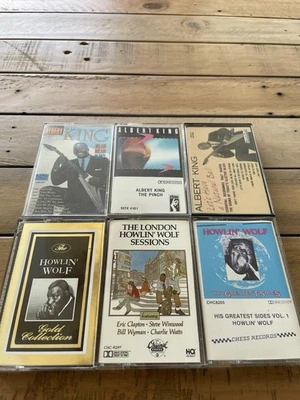 BLUES 6 cassette LOT Howlin' Wolf Albert King London Sessions Greatest Sides - Image 1 of 4