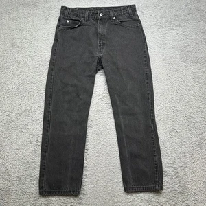 Jeans vintage Levis 505 uomo 34x30 (vestibilità 32x27) linguetta arancione nero gamba dritta - Foto 1 di 17