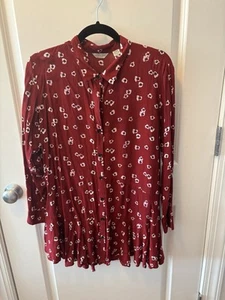 ANTHROPOLOGIE TUNIC TOP BLOUSE FLORAL SIZE MEDIUM ORIGINALLY $120 - Picture 1 of 6