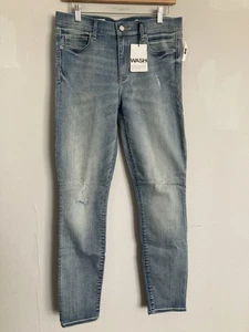 NEW Gap 1969 True Skinny Jeans Distressed 30 Regular Light Blue Denim - Picture 1 of 13