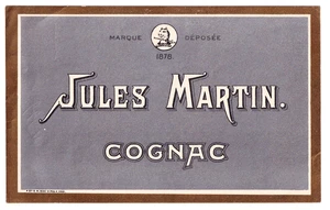 1890s JULES MARTIN, COGNAC, FRANCE COGNAC LIQUOR LABEL - Picture 1 of 1