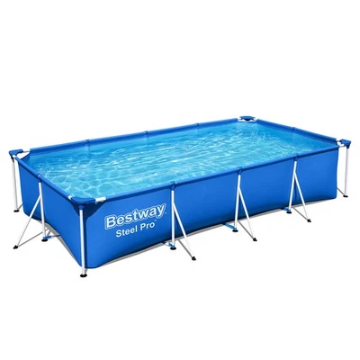 Bestway Gartenpool Stahlrahmen Frame Pool ohne Zubehör 400 x 211 x 81 cm eckig - Bild 1 von 4