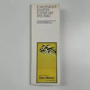 Folding card E.McKnight Kauffer: Poster Art 1915-1940 V&A Circulation Dept 1973 - Picture 1 of 11