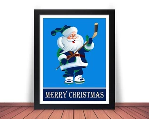 Framed VANCOUVER CANUCKS comparable CHRISTMAS SANTA Photo Picture 8x10 11x14 (B) - Picture 1 of 14