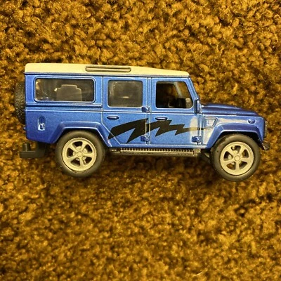 Genuine NewRay Land Rover Defender 110 Blue & White Model Diecast 1:43 - Image 1 of 4