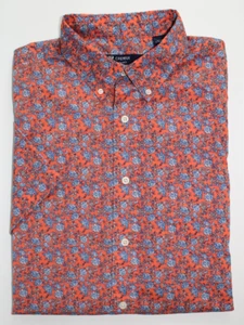 "Cremieux Kleid Shirt - Herren GRÖSSE LARGE - orange mit blauen Blumen ""Klassiker" - Bild 1 von 8