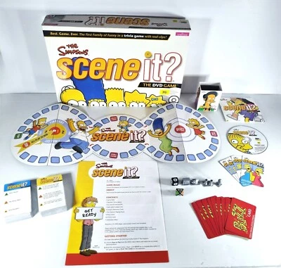 Complete Simpsons Scene It? DVD Trivia Game Board Set Rare 100% Verified - Image 1 of 4
