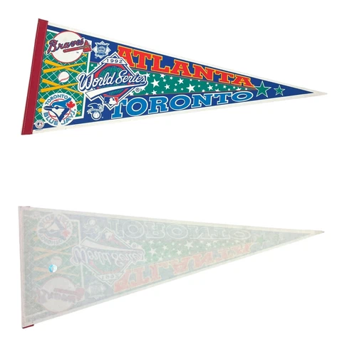 ATLANTA BRAVES VS TORONTO BLUE JAYS 1992 WORLD SERIES ORIGINAL VINTAGE PENNANT Cover