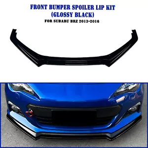 Car Front Bumper Spoiler Splitter Lip Kit For Subaru BRZ 2013-2016 Gloss Black - Picture 1 of 10