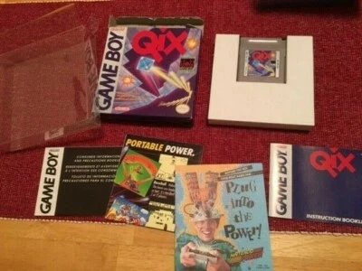 Qix (Nintendo Game Boy, 1990) with box and manual and plastic protector - Image 1 of 3
