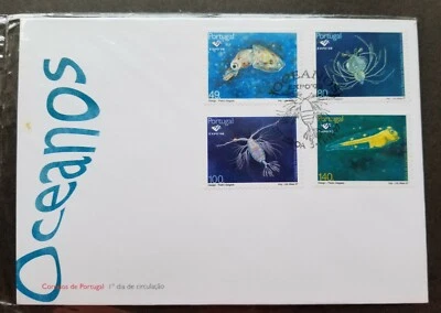 [SJ] Portugal Oceans 1997 Deep Sea Creatures Fish Animal Squad (FDC) *see scan - Image 1 of 4