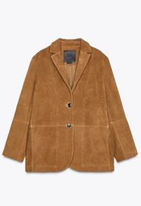 ZARA NUOVA CON ETICHETTE 2025. GIACCA BLAZER PELLE SABBIA EDIZIONE LIMITATA. 5129/040/711 - Foto 1 di 7