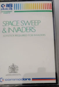 Space Invaders & Invaders (1986) Commodore C16 C116 Plus 4 (Box Tape man) works - Picture 1 of 2
