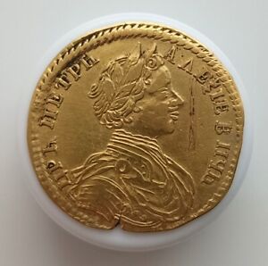 Gold chervonets 1714. Peter I