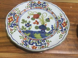ZWEI AMM ? Faenza Garofano (Nelkenrand Salatteller Italien 23044 GECHIPPT 8" - Bild 1 von 9