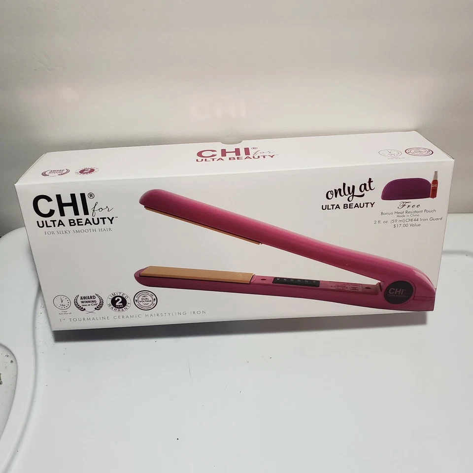 CHI For Ulta Beauty Rojo 1" Turmalina Cerámica Plancha para Peinar Plus Bolsa Foto 1 de 4