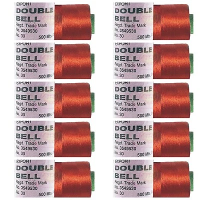 10X Viscose Rayon Yarn Thread Maroon Colour 500mtr,Hand & machine embroidery - Image 1 of 3