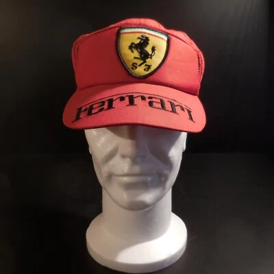 Cap Ferrari Automobile Italy Vintage Embroidery Unisex Black Red N4317 - Image 1 of 4