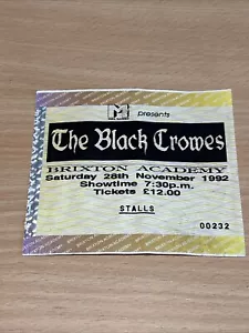 The Black Crowes Ticket Stub November 1992 Brixton Academy Rock Band - Picture 1 of 4