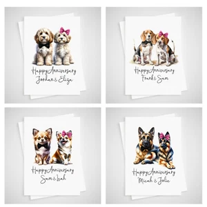 Personalised Dog Anniversary Card - greyhound bulldog labrador dachshund beagle - Picture 1 of 36