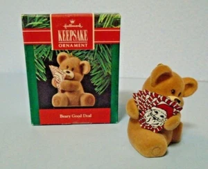 1990 Hallmark Keepsake Ornament Beary Good Deal - Picture 1 of 1