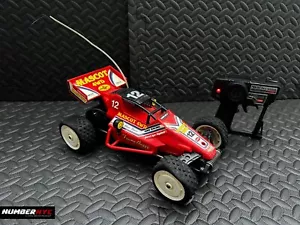 Vintage NIKKO MASCOT 4WD Frame Buggy RC Car 1987 1/14 Scale RED & Remote - Picture 1 of 19
