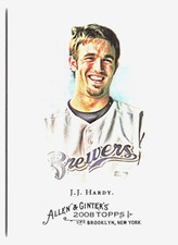 2008 Topps Allen & Ginter J.J. Hardy Milwaukee Brewers #143