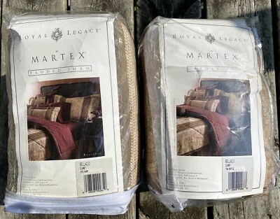 Falda de cama MARTEX Royal Legacy Bellagio con dos volantes y acolchado Sham Claret/Vino NUEVA Foto 1 de 4