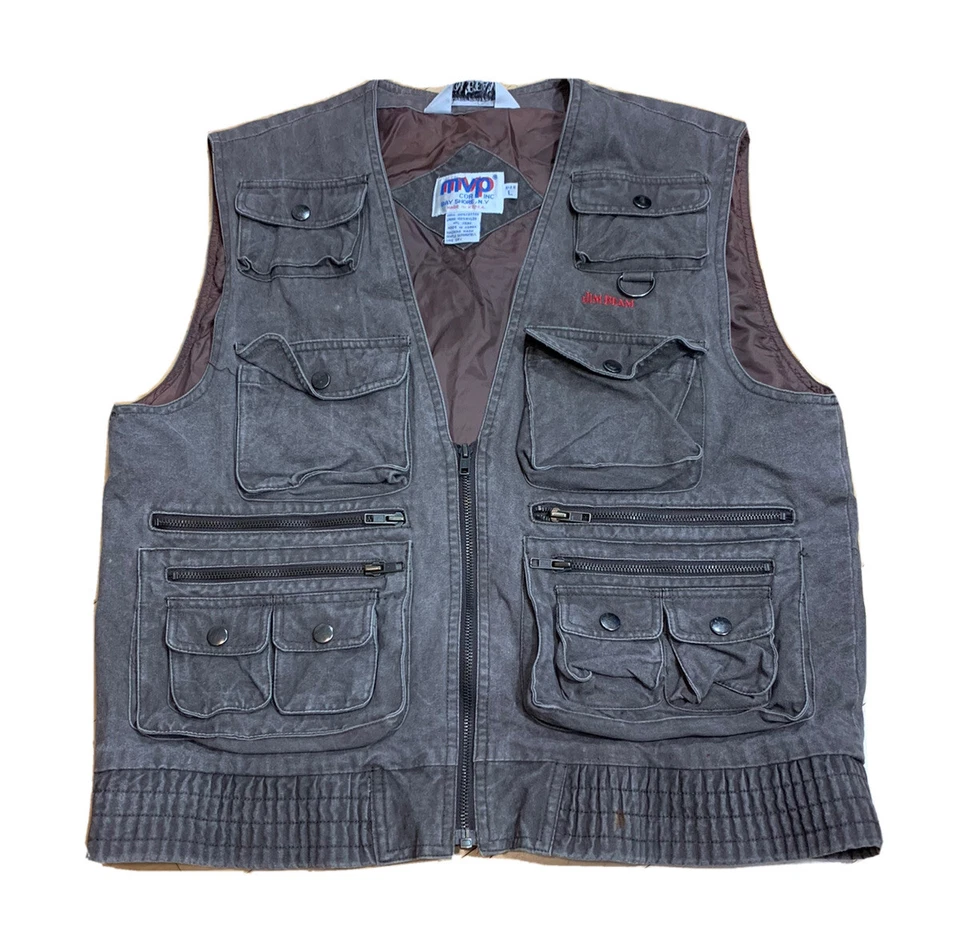 Chaleco de Colección Jim Beam MVP Hombre Caza Pesca Carga Marrón Talla Grande Foto 1 de 4