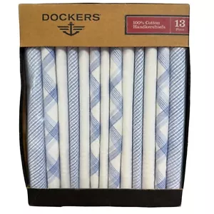 Dockers Men's Blue & White Handkerchiefs, set of 13 - NEW - Picture 1 of 1