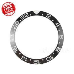 HQ NEW 38mm Black Ceramic Bezel Ring For GMT MASTER Watch 24 Hours - Picture 1 of 3