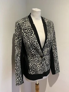 Marks & Spencer blazer jacket 18 NEW structured fitted animal print Per Una - Picture 1 of 9