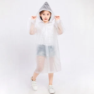 's Raincoat Thickened Waterproof Girls Rain Coat Clear D2U5 - Picture 1 of 5