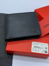 HUGO BY HUGO BOSS MENS SUWAY SP 8CC BLACK LEATHER WALLET CREDIT CARDS SLOTS 