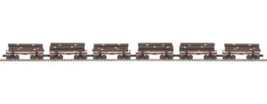 MTH 20-92328 O Scale Weyerhaeuser Premier 6-Car Skeleton Flat Car Set w/Log Load - Picture 1 of 1
