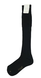 ZIMMERLI Calza a costa piatta in lana merinos NERO - Imagen 1 de 2