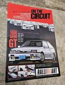 1985 Mitsubishi Mirage 1600 Aero GT Ralli Kunstdruck Anzeige Magazin Werbung - Bild 1 von 5