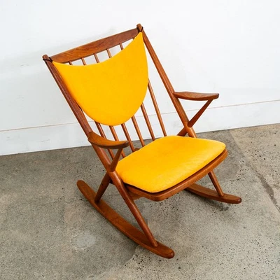 Mecedora moderna danesa de mediados de siglo de teca Frank Reenskaug Bramin Mcm Foto 1 de 4