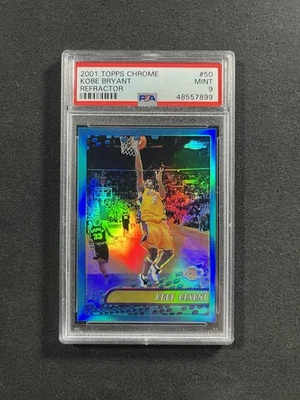 2001-02 Topps Chrome Kobe Bryant #50 Refractor PSA 9 Mint Lakers RARE - Image 1 of 2