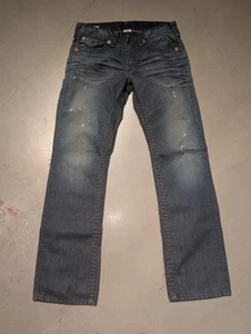 RARE True Religion Jeans Men's Ricky Super T Shasta brown navy stitch 33 - Picture 1 of 8