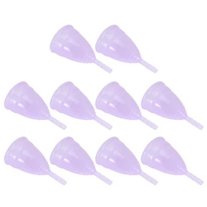 10pcs Silicone Menstrual Cup Reusable Female Lady Hygiene Cup Collecto 5264 CS - Picture 1 of 12