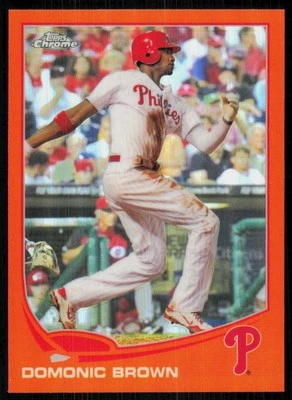 2013 Topps Chrome Orange Refractor Domonic Brown #215 - Image 1 of 2